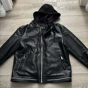 Karl Lagerfeld Black Leather Jacket